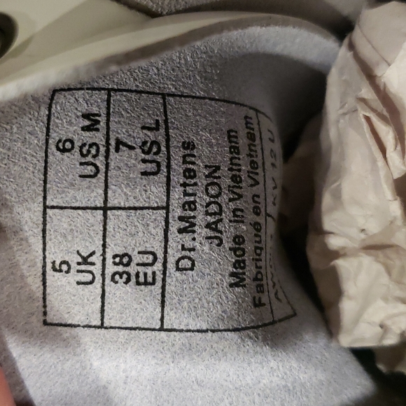 New w/box Jadon white smooth leather platform 8-eye side zip sz 7 U.S. - Picture 3 of 3